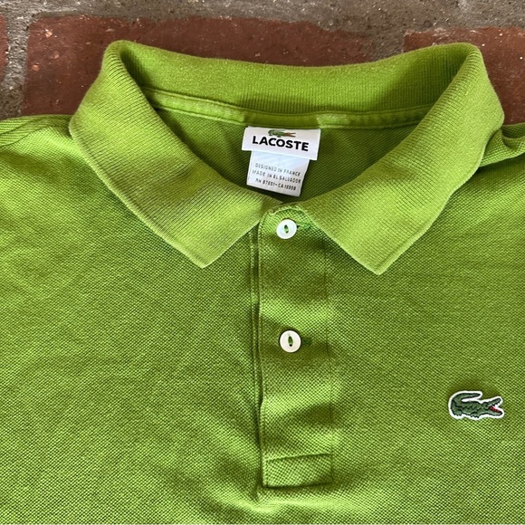 Lacoste Green Polo Golf Tennis Preppy Shirt Vibrant Cotton Comfort size 8/XXL - Picture 6 of 16